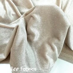 Champagne Shiny Glitter Stretch Velvet Fabric | Spandex Fabric -Luxtex Store 10 aa30dfb1 6eed 4127 91b4 aa931530d211