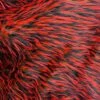 Red Brown Black 3 Tone Long Pile Design 60 Inches Wide Faux Fur Fake Fabric