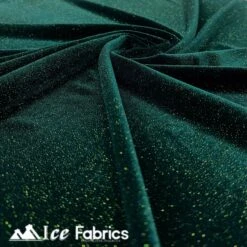 Hunter Green Shiny Glitter Stretch Velvet Fabric | Spandex Fabric -Luxtex Store 18 aae21719 05e7 4f3e 884e 9c60da7c4acc