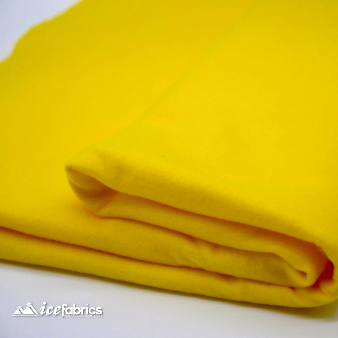 72" Wide 1.6 Mm Thick Acrylic Neon Yellow Felt Fabric By The Yard 4 72" Wide 1.6 Mm Thick Acrylic Neon Yellow Felt Fabric By The Yard - Image 2