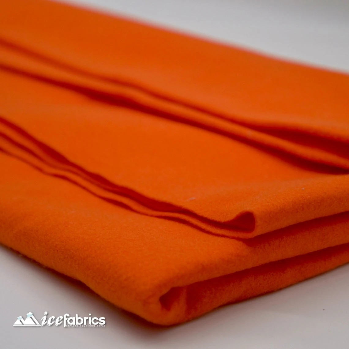 72" Wide 1.6 Mm Thick Acrylic Orange Felt Fabric By The Yard 4 72" Wide 1.6 Mm Thick Acrylic Orange Felt Fabric By The Yard - Image 2