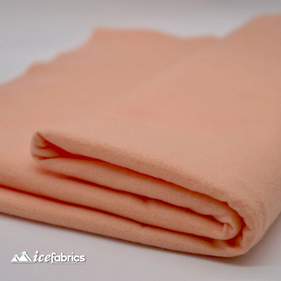 72" Wide 1.6 Mm Thick Acrylic Peach Felt Fabric By The Yard 4 72" Wide 1.6 Mm Thick Acrylic Peach Felt Fabric By The Yard - Image 2