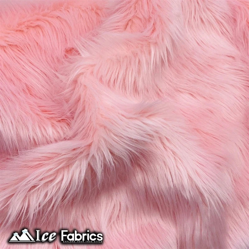 Baby Pink Shaggy Mohair Faux Fur Fabric Wholesale (20 Yards Bolt) 5 Baby Pink Shaggy Mohair Faux Fur Fabric Wholesale (20 Yards Bolt) - Image 3