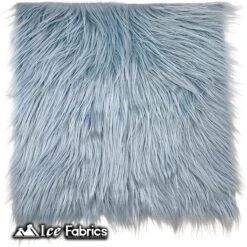 IceFabrics Square Shaggy Long Pile Faux Fur Fabric -Luxtex Store BabyBlueIceFabricsSquareShaggyLongPileFauxFurFabric 1