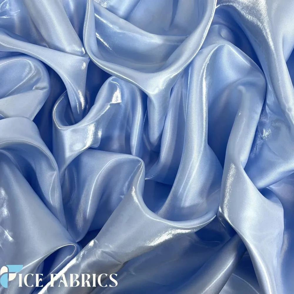 Baby Blue Reflective Liquid Crystal Silky Satin Fabric 5 Baby Blue Reflective Liquid Crystal Silky Satin Fabric - Image 3