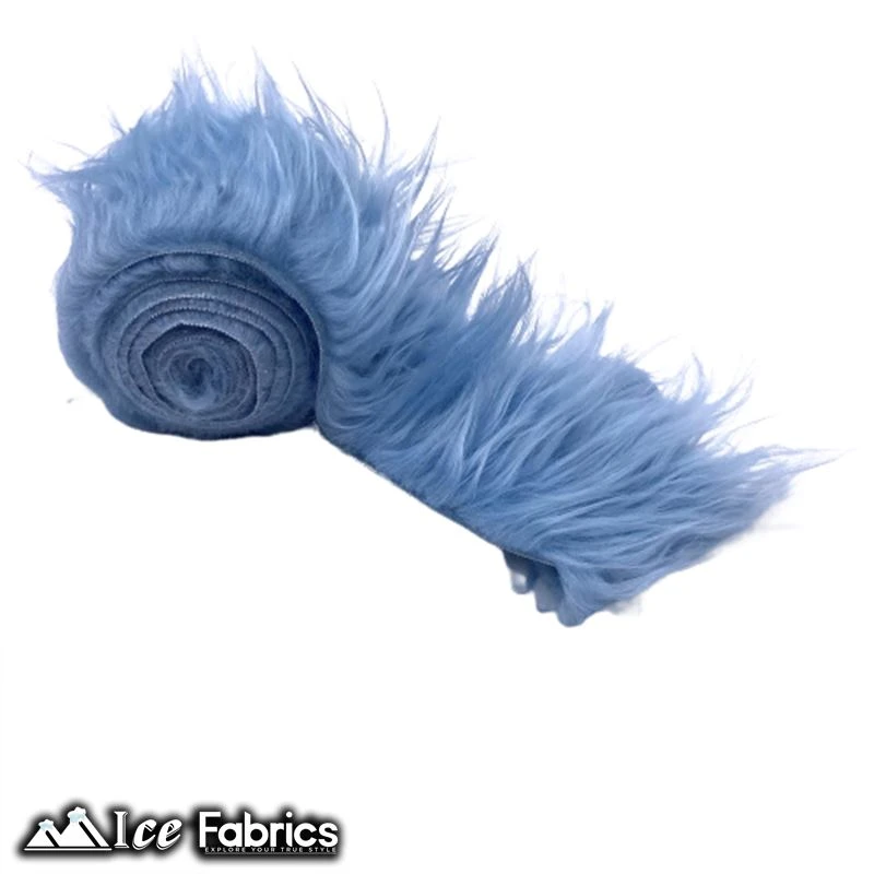 Shaggy Mohair Strips Ribbon Faux Fur Fabric Pre Cut Roll 6 Shaggy Mohair Strips Ribbon Faux Fur Fabric Pre Cut Roll - Image 4