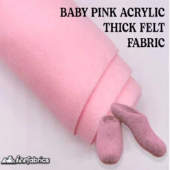 Ice Fabrics Acrylics Felt Fabric By The Roll ( 20 Yards) Wholesale -Luxtex Store BabyPinkAcrylicThickFeltFabric 7 611c1d71 3920 4097 8236 bda6b34dd5fa