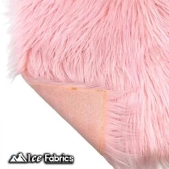 IceFabrics Square Shaggy Long Pile Faux Fur Fabric -Luxtex Store BabyPinkIceFabricsSquareShaggyLongPileFauxFurFabric 3 1