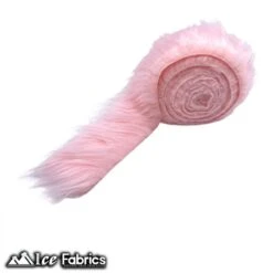 Shaggy Mohair Strips Ribbon Faux Fur Fabric Pre Cut Roll 29 Shaggy Mohair Strips Ribbon Faux Fur Fabric Pre Cut Roll -Luxtex Store BabyPinkShaggyMohairStripsRibbonFauxFurFabricPreCutRoll 1 1