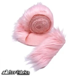 Baby Pink Shaggy Mohair Strips Ribbon Faux Fur Fabric Pre Cut Roll -Luxtex Store BabyPinkShaggyMohairStripsRibbonFauxFurFabricPreCutRoll 3