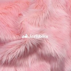 Shaggy Mohair Long Pile Faux Fur Fabric By The Yard -Luxtex Store BabyPink a74dc240 f6d4 4b3e bc28 5b32224ab9dc