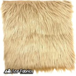 IceFabrics Square Shaggy Long Pile Faux Fur Fabric -Luxtex Store BeigeIceFabricsSquareShaggyLongPileFauxFurFabric 1