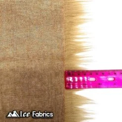 IceFabrics Square Shaggy Long Pile Faux Fur Fabric -Luxtex Store BeigeIceFabricsSquareShaggyLongPileFauxFurFabric 4