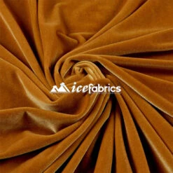 Beige Poly Spandex 4 Way Stretch Velvet Fabric/ Super Soft