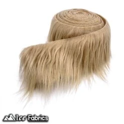 Shaggy Mohair Strips Ribbon Faux Fur Fabric Pre Cut Roll 31 Shaggy Mohair Strips Ribbon Faux Fur Fabric Pre Cut Roll -Luxtex Store BeigeShaggyMohairStripsRibbonFauxFurFabricPreCutRoll 3