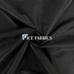 Black Reflective Liquid Crystal Silky Satin Fabric