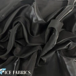Reflective Liquid Crystal Silky Satin Fabric -Luxtex Store BlackReflectiveLiquidThickSilkySatinCrystal2 1