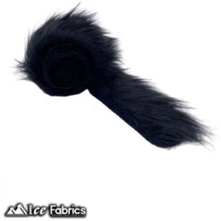 Black Shaggy Mohair Strips Ribbon Faux Fur Fabric Pre Cut Roll -Luxtex Store BlackShaggyMohairStripsRibbonFauxFurFabricPreCutRoll 45 1