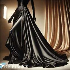 Purple Luxury Silk Stretch Satin Fabric -Luxtex Store Black Gown 14