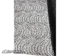 Wavy Beaded Embroidered Sequin Fabric On Mesh Fabric