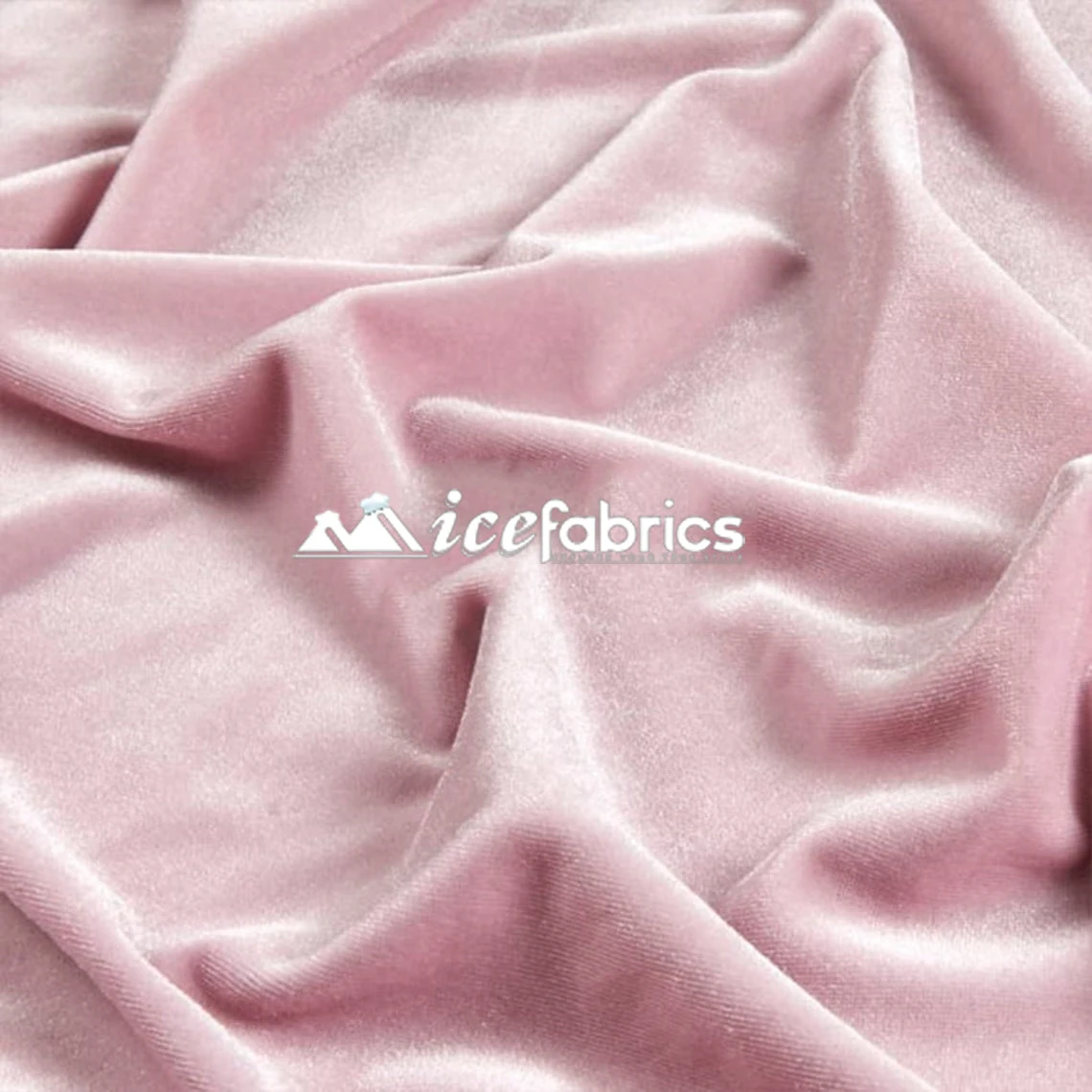Blush Pink Poly Spandex 4 Way Stretch Velvet Fabric/ Super Soft 4 Blush Pink Poly Spandex 4 Way Stretch Velvet Fabric/ Super Soft - Image 2