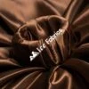 Brown Shiny Bridal Satin Fabric -Luxtex Store Brown