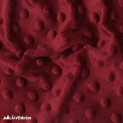 New Colors Dimple Bubble Polka Dot Minky Fabric -Luxtex Store Burgundy02