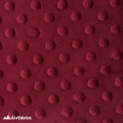 New Colors Dimple Bubble Polka Dot Minky Fabric -Luxtex Store Burgundy03