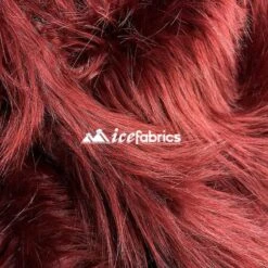 Burgundy Shaggy Mohair Long Pile Faux Fur Upholstery Fabric -Luxtex Store Burgundy3 3bd73647 d7b1 4a44 a7e3 c93ffb88e8e2