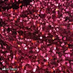 Emma Embroidery Sequins On Velvet Fabric | 2 Way Stretch -Luxtex Store BurgundyEmmaStretchVelvetFabricwithEmbroiderySequin 1 197961d2 bf31 46e7 9768 9c87c08cb804