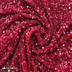 Emma Embroidery Sequins On Velvet Fabric | 2 Way Stretch -Luxtex Store BurgundyEmmaStretchVelvetFabricwithEmbroiderySequin 4 02b9cf9b b190 4bf3 b2da fb9723502169