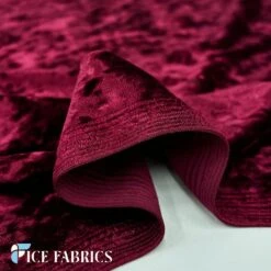 Burgundy Stretch Crushed Velvet Upholstery Fabric -Luxtex Store BurgundyStretchCrushedVelvetFabric4 fa4019a8 39a4 4706 948e cbd518e2aa24