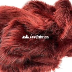 Burgundy Shaggy Mohair Long Pile Faux Fur Upholstery Fabric -Luxtex Store Burgundy 64f0fc7d ebe7 429d 8492 30787408f8a3