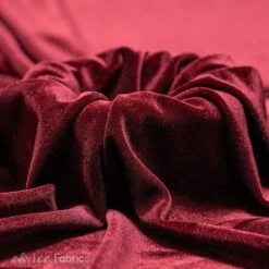 Burgundy Stretch Velvet Fabric Soft And Smooth -Luxtex Store Burgundy Ice Fabrics Stretch Velvet Fabric Soft and Smooth 3
