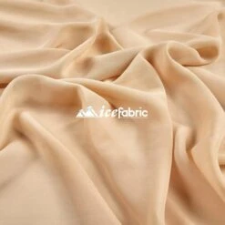 Mia Poly Chiffon Fabric / 60" Wide Soft Sheer Chiffon Fabric -Luxtex Store Champagne 2 1