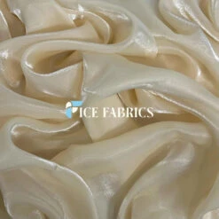 Champagne Crystal Reflective Liquid Chiffon Fabric