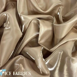 Reflective Liquid Crystal Silky Satin Fabric -Luxtex Store ChampagneReflectiveLiquidThickSilkySatinCrystal3