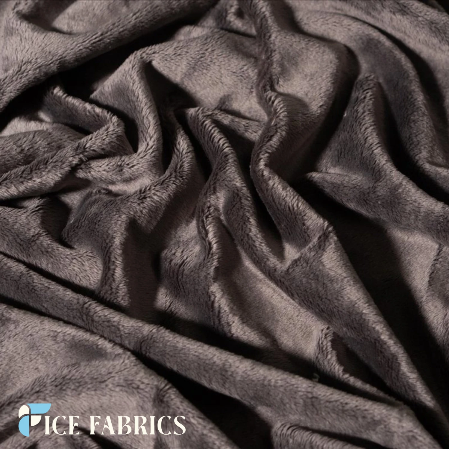 Charcoal Grey Solid Minky Fabric By The Yard 6 Charcoal Grey Solid Minky Fabric By The Yard - Image 4