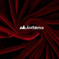 Cranberry Poly Spandex 4 Way Stretch Velvet Fabric/ Super Soft