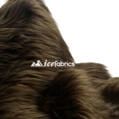 Dark Brown Shaggy Mohair Long Pile Faux Fur Upholstery Fabric -Luxtex Store DarkBrownFauxFurFabric 3 1