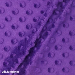 New Colors Dimple Bubble Polka Dot Minky Fabric -Luxtex Store DarkPurple