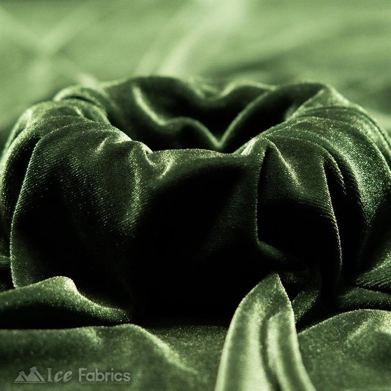 Dark Olive Green Soft And Smooth Stretch Velvet Upholstery Fabric 9 Dark Olive Green Soft And Smooth Stretch Velvet Upholstery Fabric - Image 7