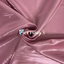 Dusty Rose Reflective Liquid Crystal Silky Satin Fabric