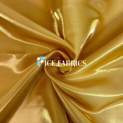 Gold Reflective Liquid Crystal Silky Satin Fabric