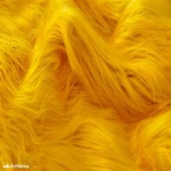 Gold Mohair Faux Fur Fabric By The Roll (20 Yards) 4 Inch Pile