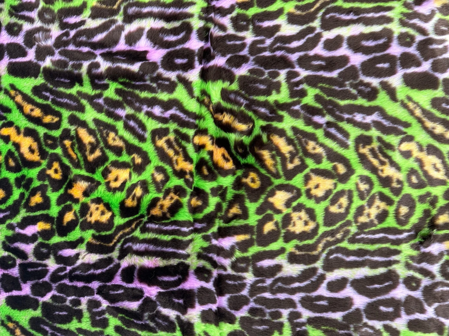 Green Leopard Short Pile Faux Fur Fabric By The Yard 3 Green Leopard Short Pile Faux Fur Fabric By The Yard