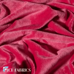 Hot Pink Minky Solid 3mm Pile Blanket Fabric -Luxtex Store HotPinkSmoothSolidMinkyFabric3 3