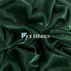 Hunter Green Crystal Reflective Liquid Chiffon Fabric