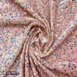 Emma Embroidery Sequins On Velvet Fabric | 2 Way Stretch -Luxtex Store IridescentDustyRoseEmmaStretchVelvetFabricwithEmbroiderySequin 2 84a66a3b 394b 49e3 b098 fece2524ebff