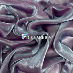 Iridescent Purple Crystal Reflective Liquid Chiffon Fabric
